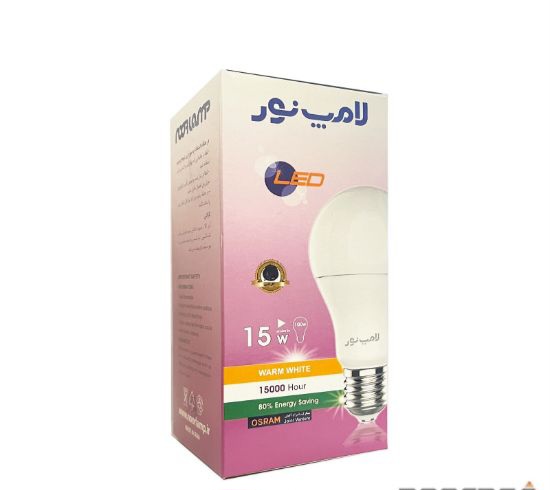 لامپ ال ای دی حبابی 15 وات برند نور